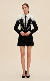 Amos Black Pearl Mini Dress