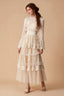 Asher Apricot Long Sleeve Lace Maxi Dress