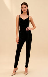 Chloe Black Tie-Up Bandage Jumpsuit
