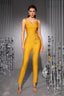 Chloe Mustard Yellow Tie-Up Bandage Jumpsuit