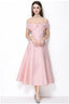 Clementine Pink Bow Spaghetti Strap Midi Dress