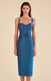 Dylan Printed Midi Bandage Dress