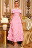 Isabel Pink Off-Shoulder Floral Bandage Dress