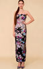 Livia Purple Embroidered Strapless Maxi Dress