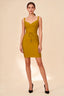 Maeve Ginger Yellow Belted Mini Bandage Dress