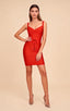 Maeve Red Belted Mini Bandage Dress