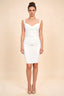Maeve White Belted Mini Bandage Dress