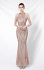 Nolan Gold Rhinestone Tassel Maxi Evening Dress