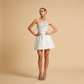 Penny White Diamond A-Line Mini Dress