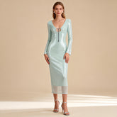 Serena Light Blue Sequin Maxi Dress