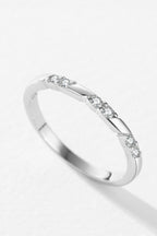 Alimay Geometric Pave Diamond Ring - Silver