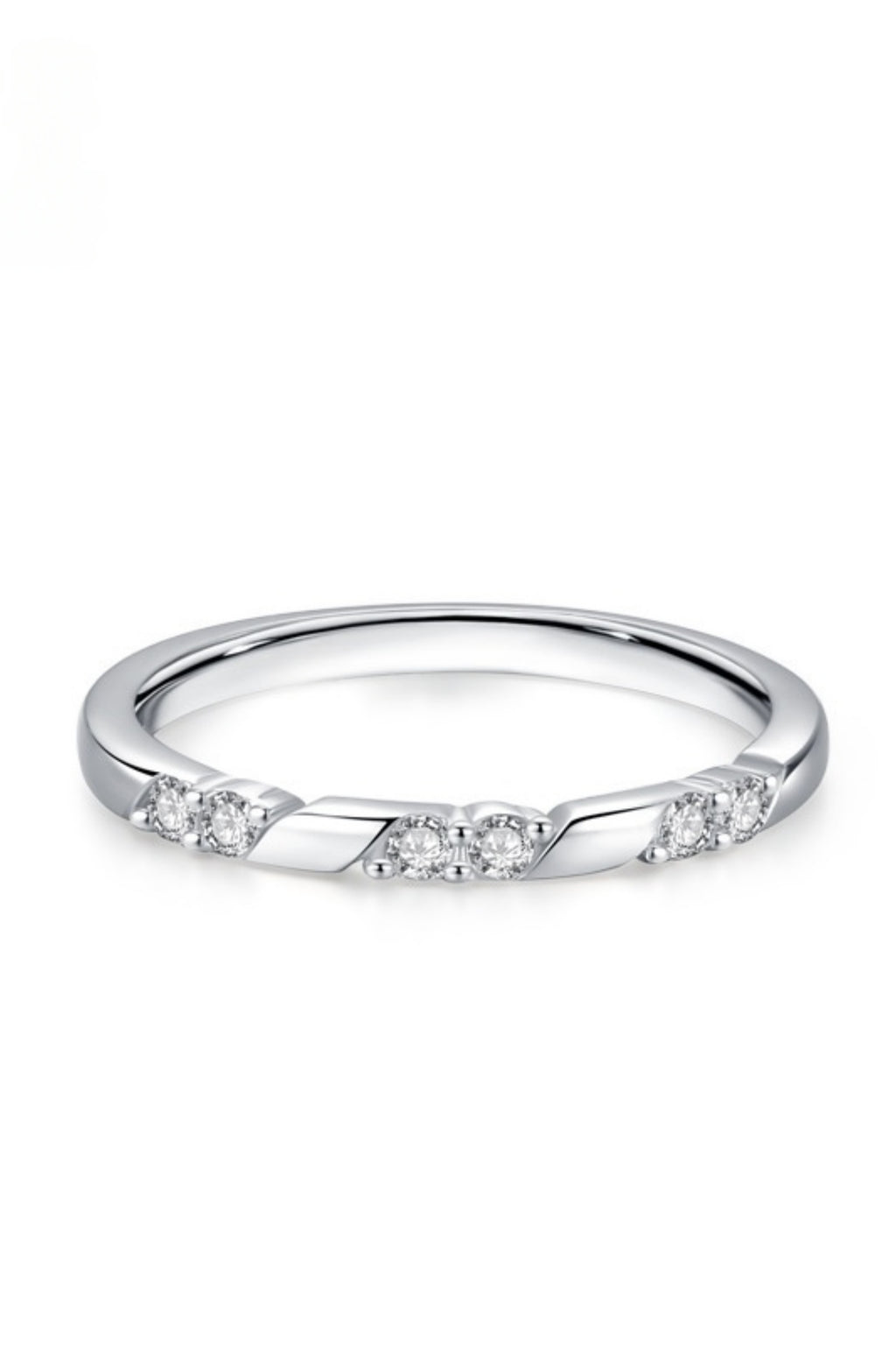 Alimay Geometric Pave Diamond Ring - Silver