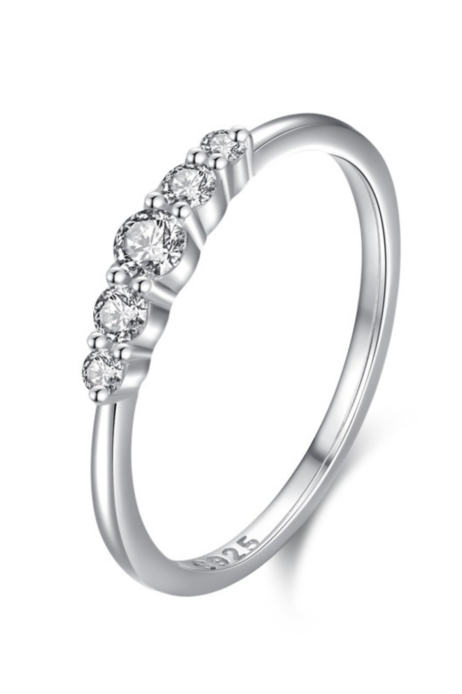 Alimay Micro-Pavé Simulated Diamond Ring - Silver Main image