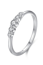 Alimay Micro-Pavé Simulated Diamond Ring - Silver