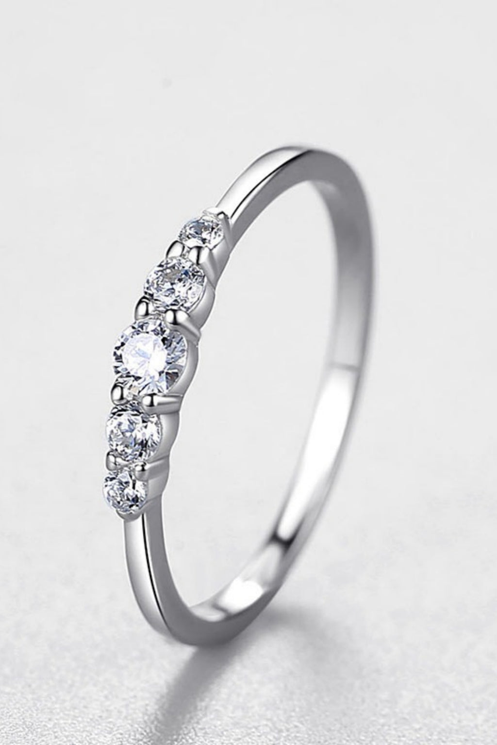 Alimay Micro-Pavé Simulated Diamond Ring - Silver