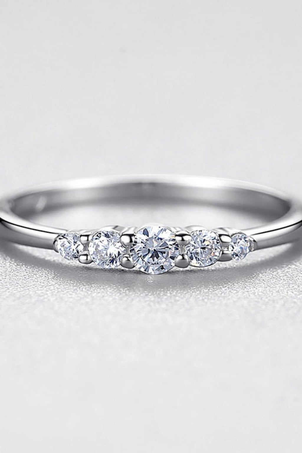 Alimay Micro-Pavé Simulated Diamond Ring - Silver