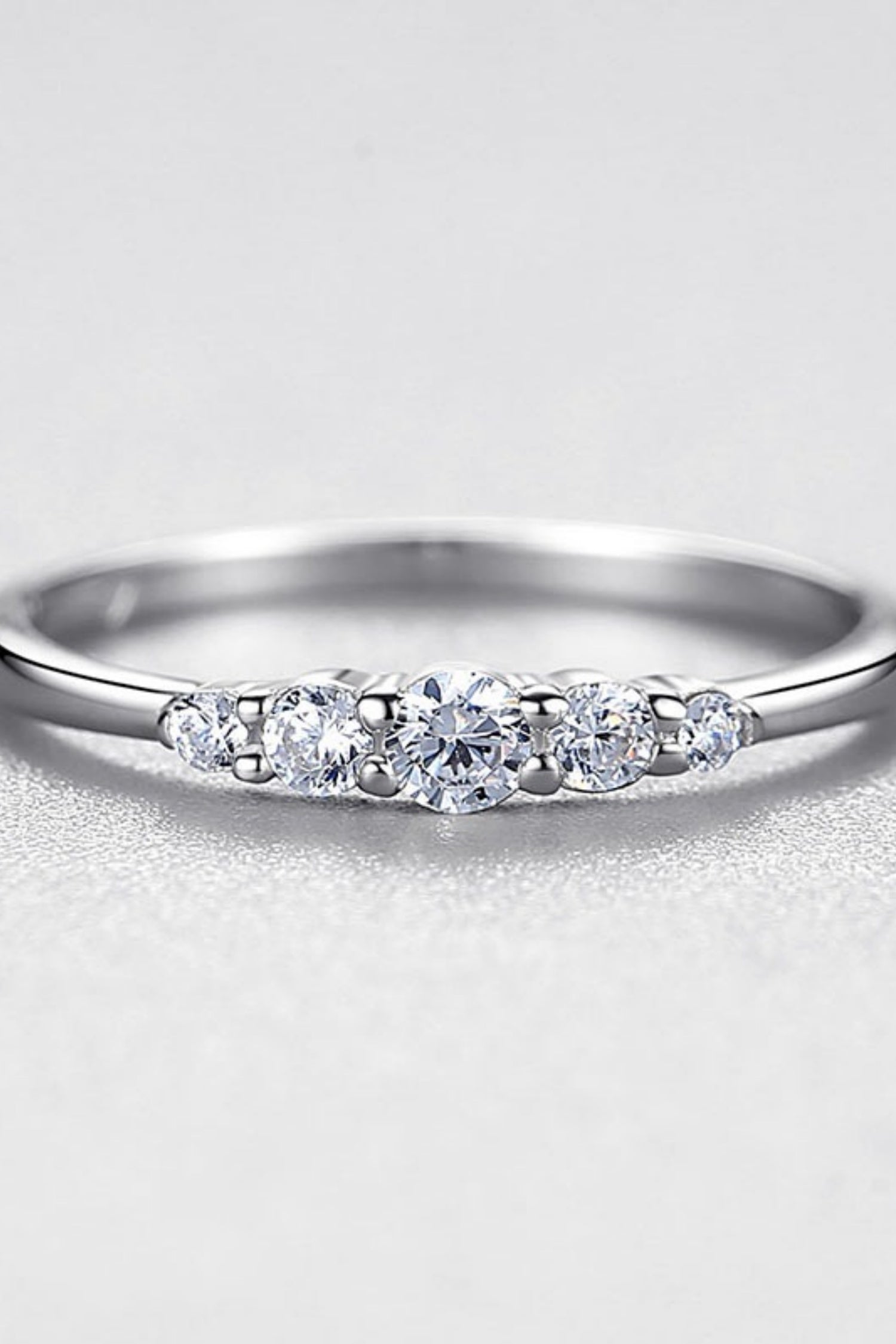 Alimay Micro-Pavé Simulated Diamond Ring - Silver