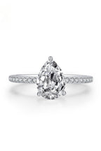 Alimay Teardrop Simulated Diamond Ring - Silver