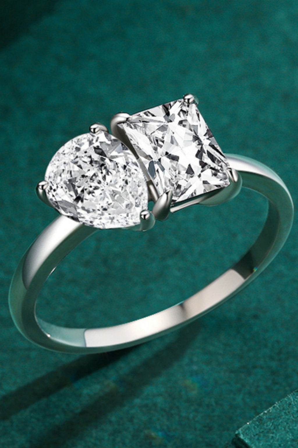 Alimay Simulated Diamond Ring - Silver