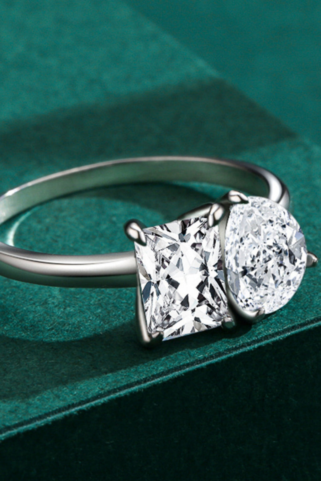 Alimay Simulated Diamond Ring - Silver