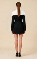 Amos Black Pearl Mini Dress