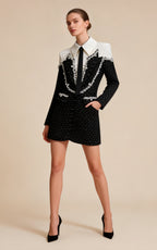 Amos Black Pearl Mini Dress