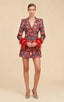 Blake Floral Long Sleeve Feather Dress