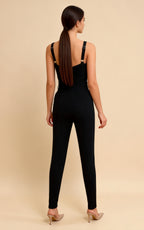 Chloe Black Tie-Up Bandage Jumpsuit