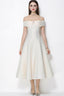 Clementine Apricot Bow Spaghetti Strap Midi Dress