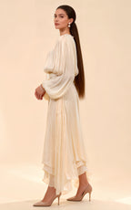 Cora Apricot Tie-Up Maxi Dress