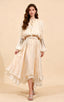 Cora Apricot Tie-Up Maxi Dress