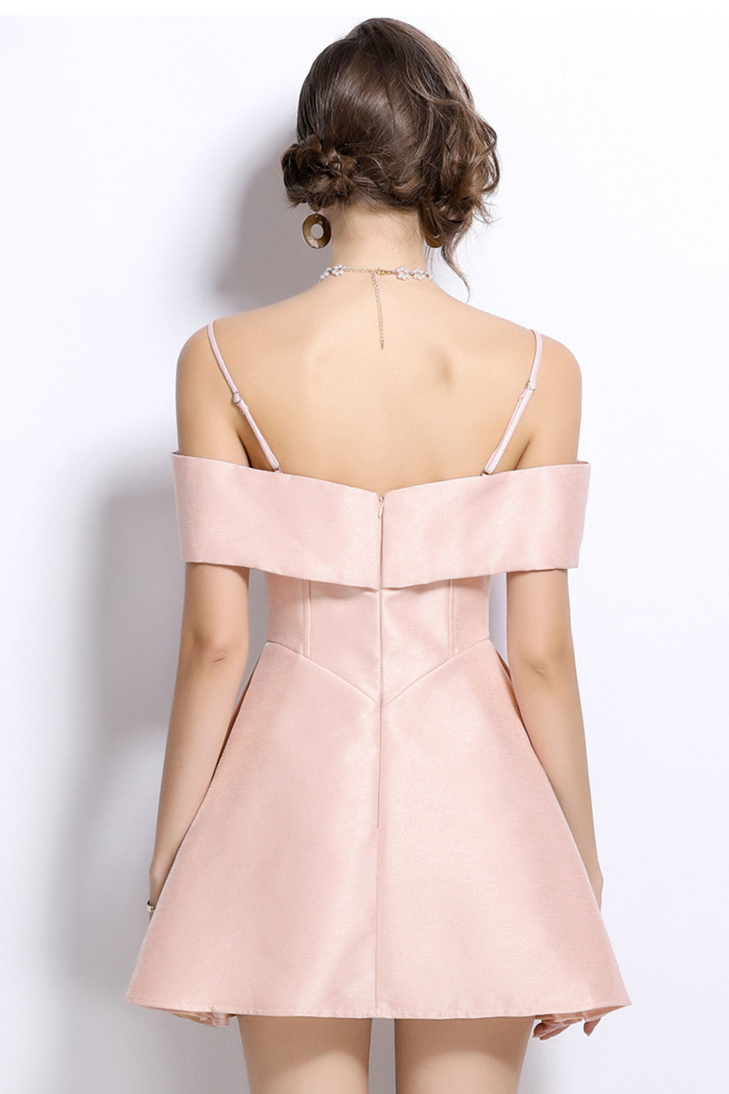 Elliot Pink Bow Tie Strap Mini Dress