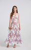 Emma Purple Lace Embroidered Cutout Maxi Dress