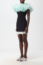 Finnley Black Tassel 3D Flower Bandage Dress