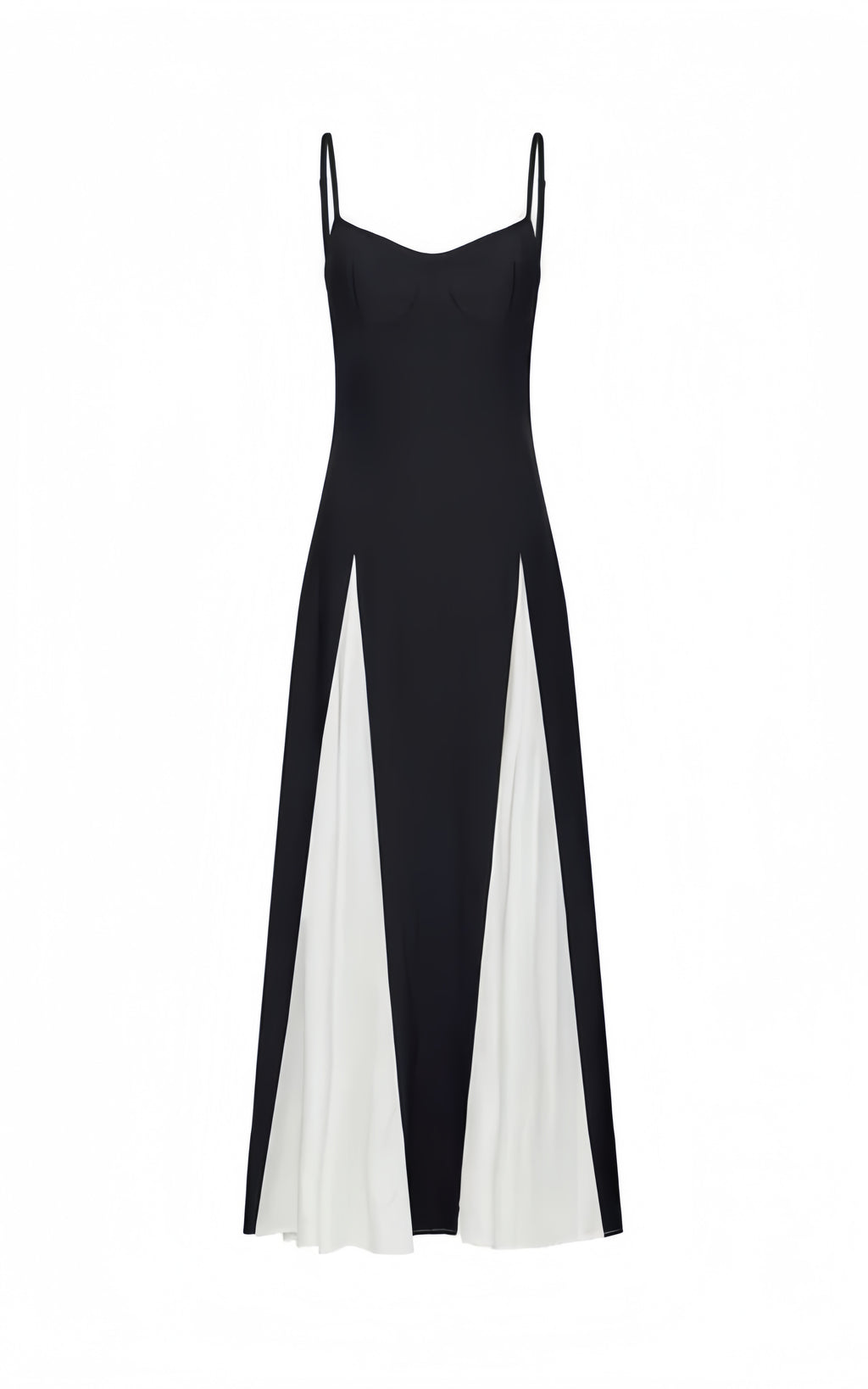 Harley Black Patchwork Maxi Slip Dress