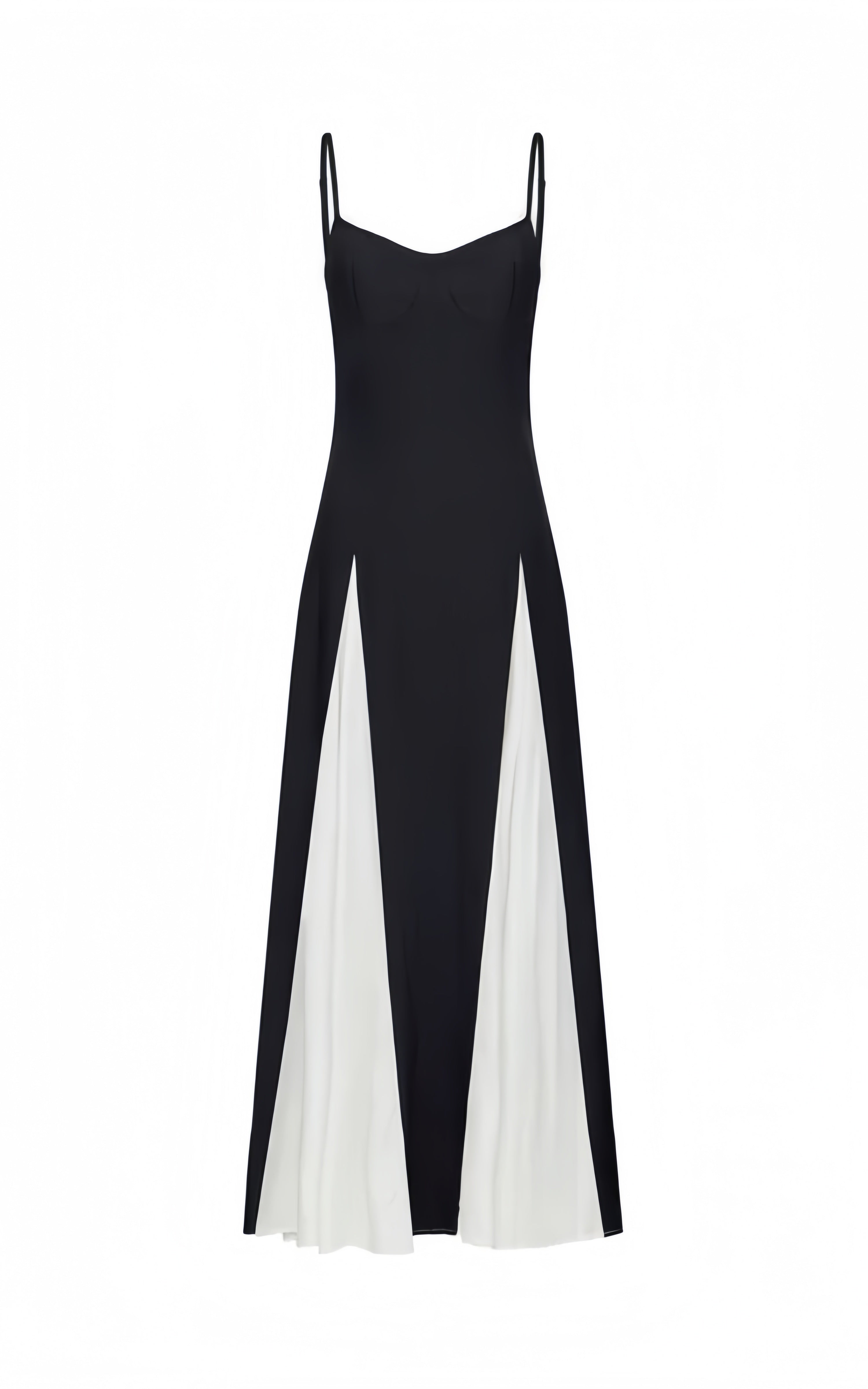 Harley Black Patchwork Maxi Slip Dress