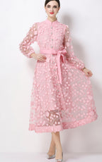 Henry Pink Floral A-Line Maxi Dress