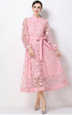 Henry Pink Floral A-Line Maxi Dress