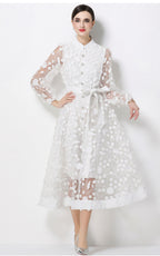 Henry White Floral A-Line Maxi Dress