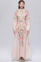 Imogen Floral Print Long Sleeve Maxi Dress