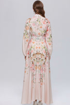 Imogen Floral Print Long Sleeve Maxi Dress