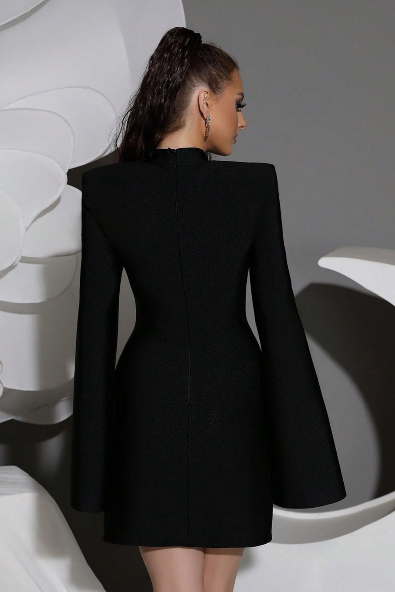 Lark Black Diamond Bandage Mini Dress