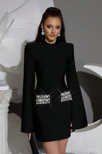 Lark Black Diamond Bandage Mini Dress