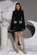 Lark Black Diamond Bandage Mini Dress