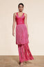 Madeline Fuchsia Layered Fringe Bandage Dress