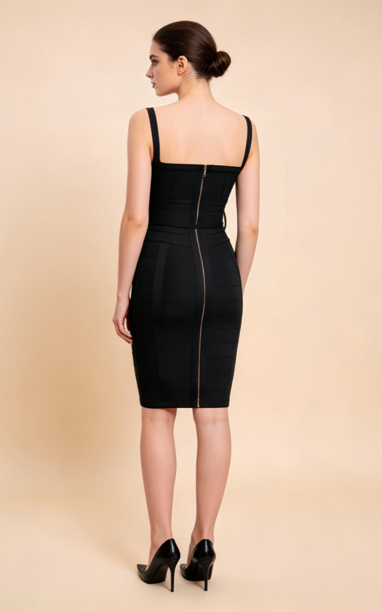 Maeve Black Belted Mini Bandage Dress Secondary image