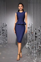 Marcus Blue Ruffle Detail Bandage Set