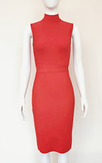 Marius Red Sleeveless Midi Bandage Dress