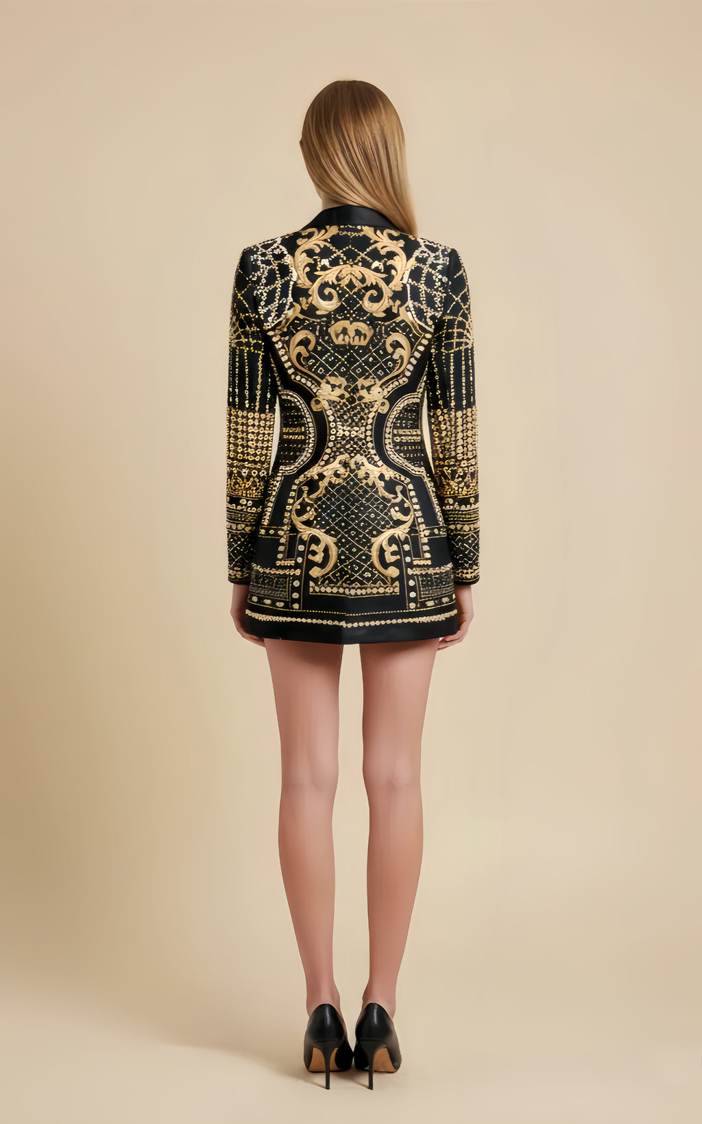 Maya Yellow Pearl Print Midi Dress