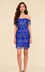 Nico Blue Sequin Mini Cocktail Dress